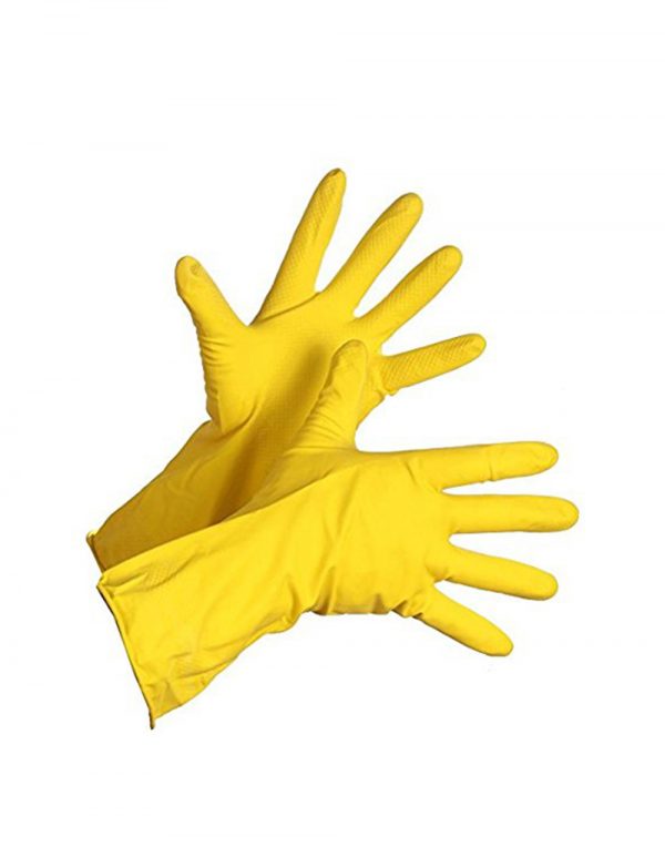 Tools-4-All Hand Care Flocklined Household Rubber Hand Gloves, Set of 3 Pairs