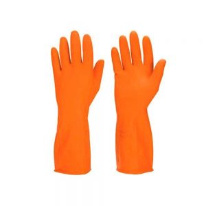 SCHOFIC Reusable Hand Care Flocklined Household Rubber Hand Gloves