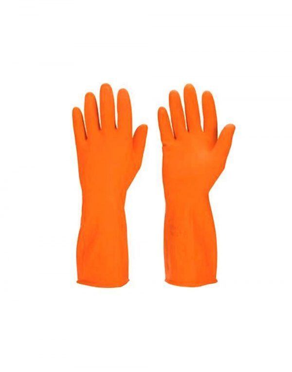 SCHOFIC Reusable Hand Care Flocklined Household Rubber Hand Gloves