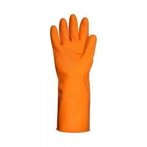 SCHOFIC Reusable Hand Care Flocklined Household Rubber Hand Gloves