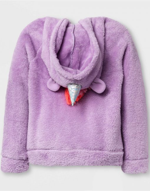 Girls' Cozy Unicorn Hoodie - Violet