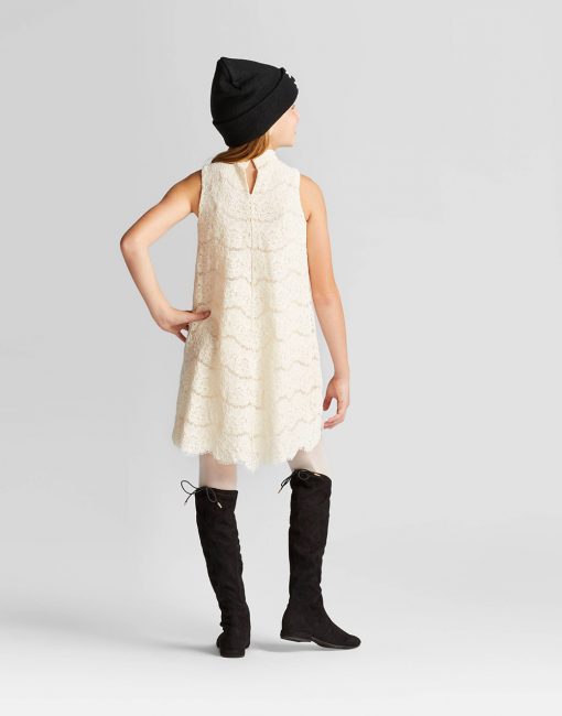 Girls' Lace Mock Neck Dress - art class