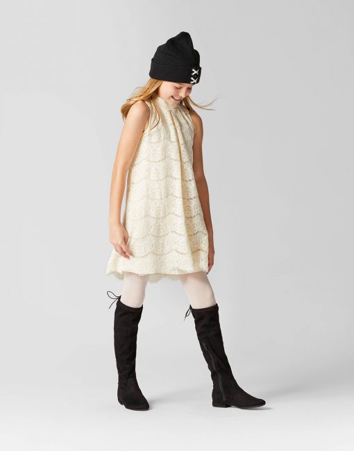 Girls' Lace Mock Neck Dress - art class