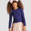 Girls’ Long Sleeve Bow Top