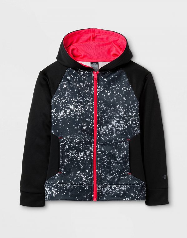 Girls' Printed Tech Fleece Full Zip Hoodie