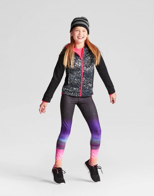 Girls' Printed Tech Fleece Full Zip Hoodie