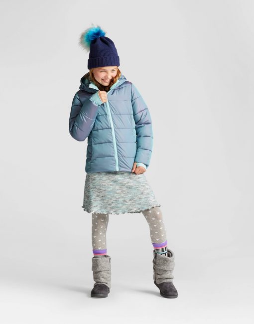 Girls' Puffer Jacket - Teal