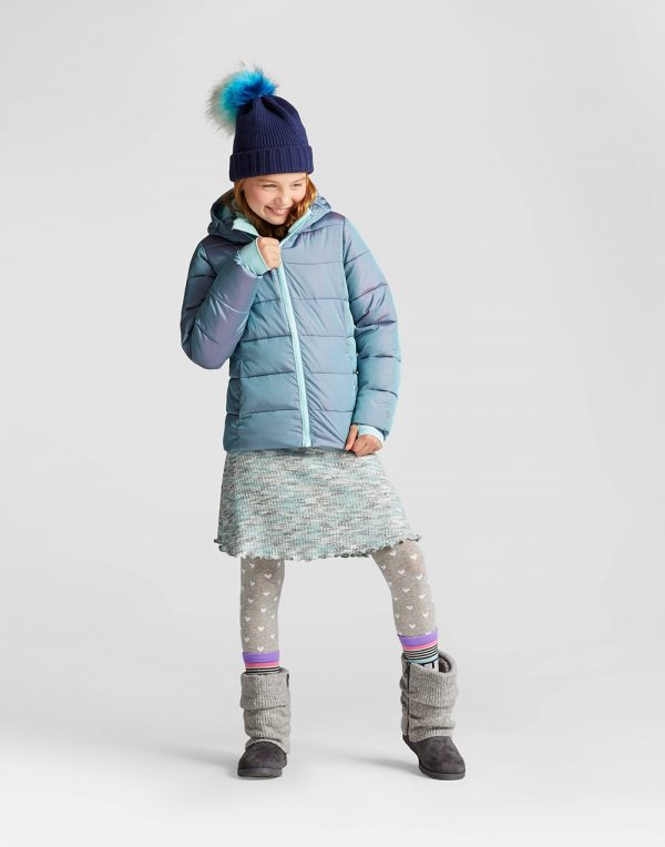 Girls' Puffer Jacket - Teal