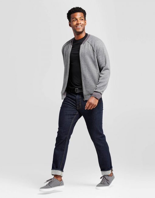 Men's Standard Fit Bomber Sweater