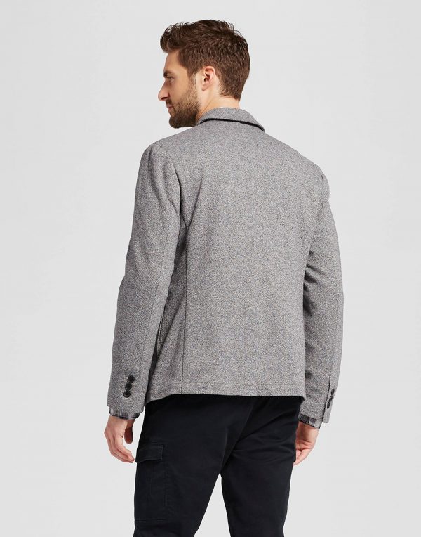 Men's Standard Fit Deconstructed Knit Blazer