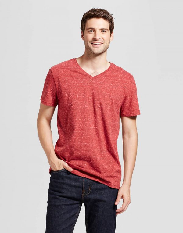 Men's Standard Fit Short Sleeve V-Neck T-Shirt