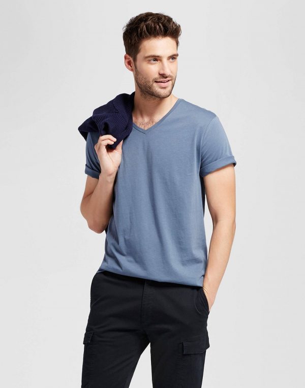 Men's Standard Fit Short Sleeve V-Neck T-Shirt