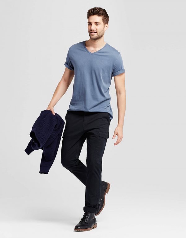 Men's Standard Fit Short Sleeve V-Neck T-Shirt