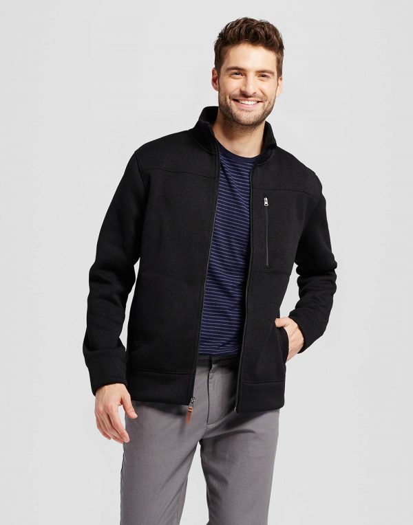 Men's Standard Fit Sweater Fleece Jacket