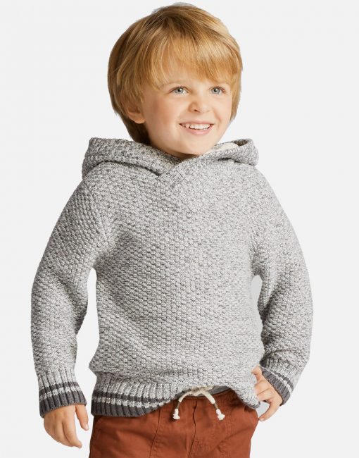 Toddler Boys' Sherpa Hoodie Sweater - Gray