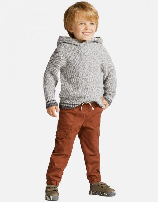 Toddler Boys' Sherpa Hoodie Sweater - Gray