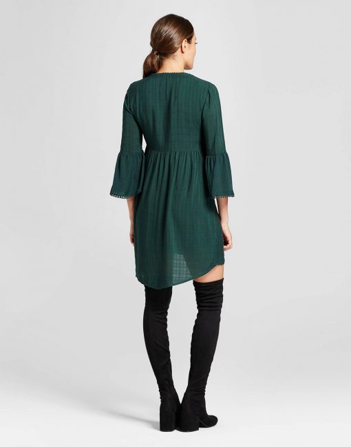 Women's Crochet Bell Sleeve Dress