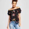 Women’s Double Ruffle Off The Shoulder Top