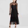 Women’s Fabric Mix Midi Dress