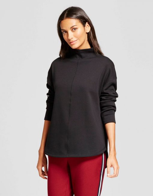 Women's Funnel Neck Tunic Sweatshirt