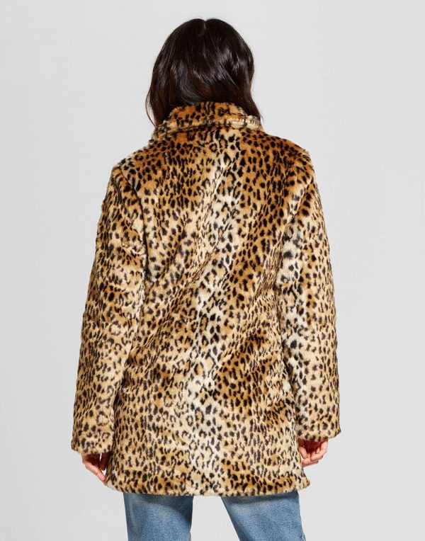 Women's Leopard Faux Fur Coat