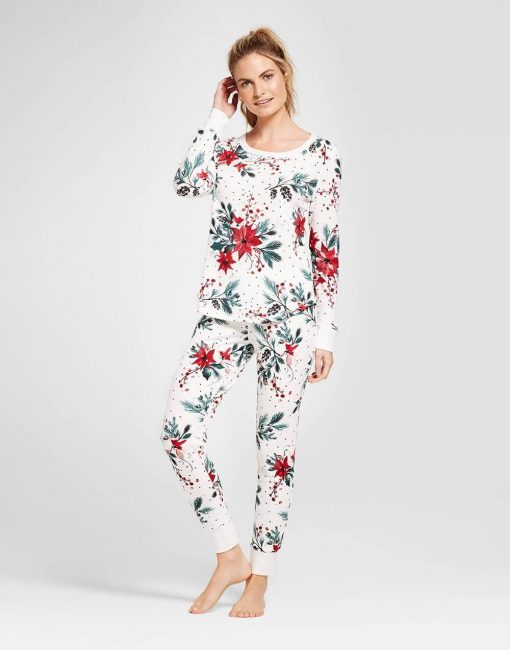 Women's 2pc Pajama Set - Almond Cream