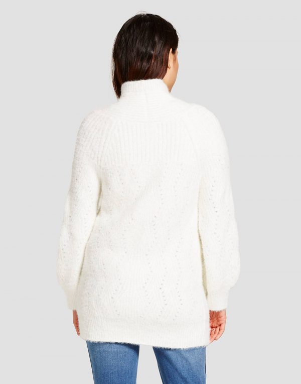 Women's Pointelle Open Cardigan