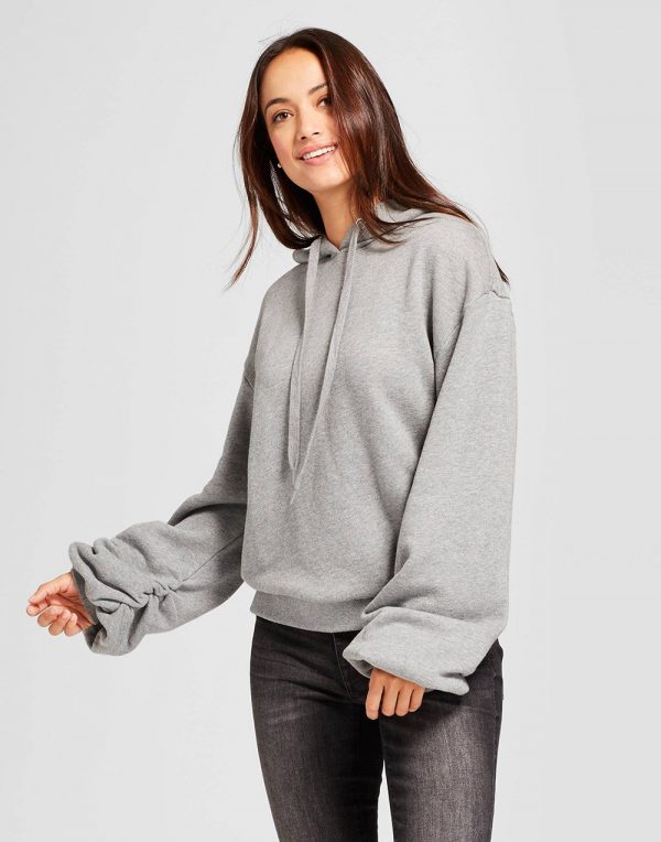 Women's Ruched Sleeve Hoodie