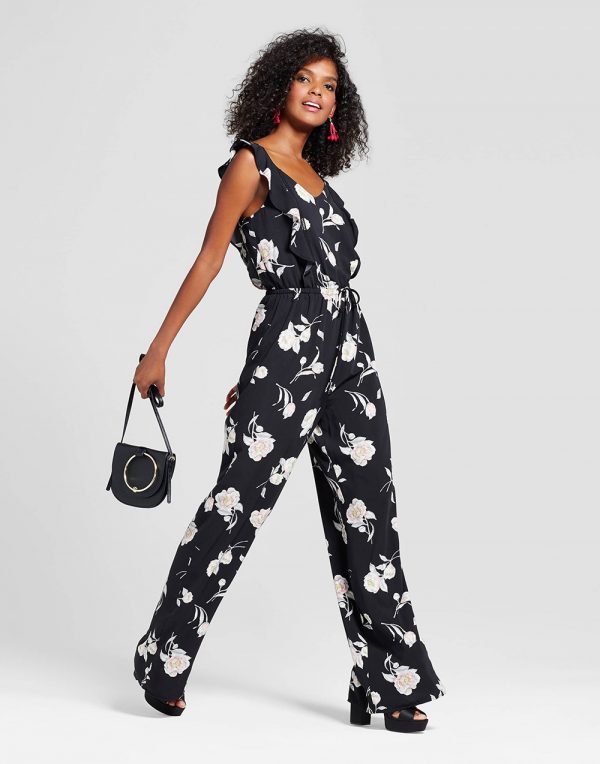 Women's Ruffle Front Jumpsuit