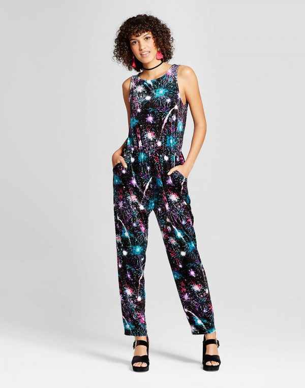 Women's Velvet Fireworks NYE Jumpsuit