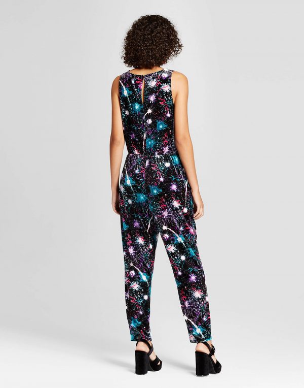 Women's Velvet Fireworks NYE Jumpsuit