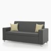 Home Sofa Set 3+1+1 in Black PU upholstery without Cushions