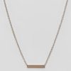 Women’s Necklace with Rectangular Bar – Rose Gold