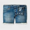 Girls’ Crochet Trim Denim Shorts