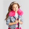 Girls’ Jean Jacket with Faux Fur Collar