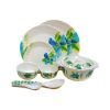 Smart Dinning Aqua Leaf 40Pc Melamine Dinner Set