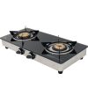 iBELL 2-Burner Glass Top Gas Stove (Black)