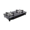 Lifelong LLGS09 Glass top Gas stove, 2 Burner Gas Stove, Black