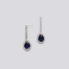 Pear Sapphire Drop Earrings