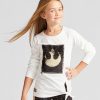 Girls’ Long Sleeve Graphic T-Shirt – White